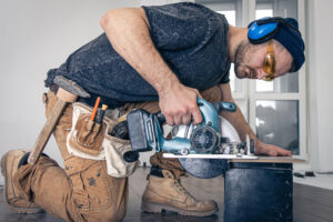 man doing work of carpentary