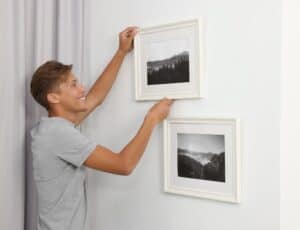 Photo frame hanging drilling service in Dubai